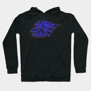 Blue Chrome Mushrooms Hoodie